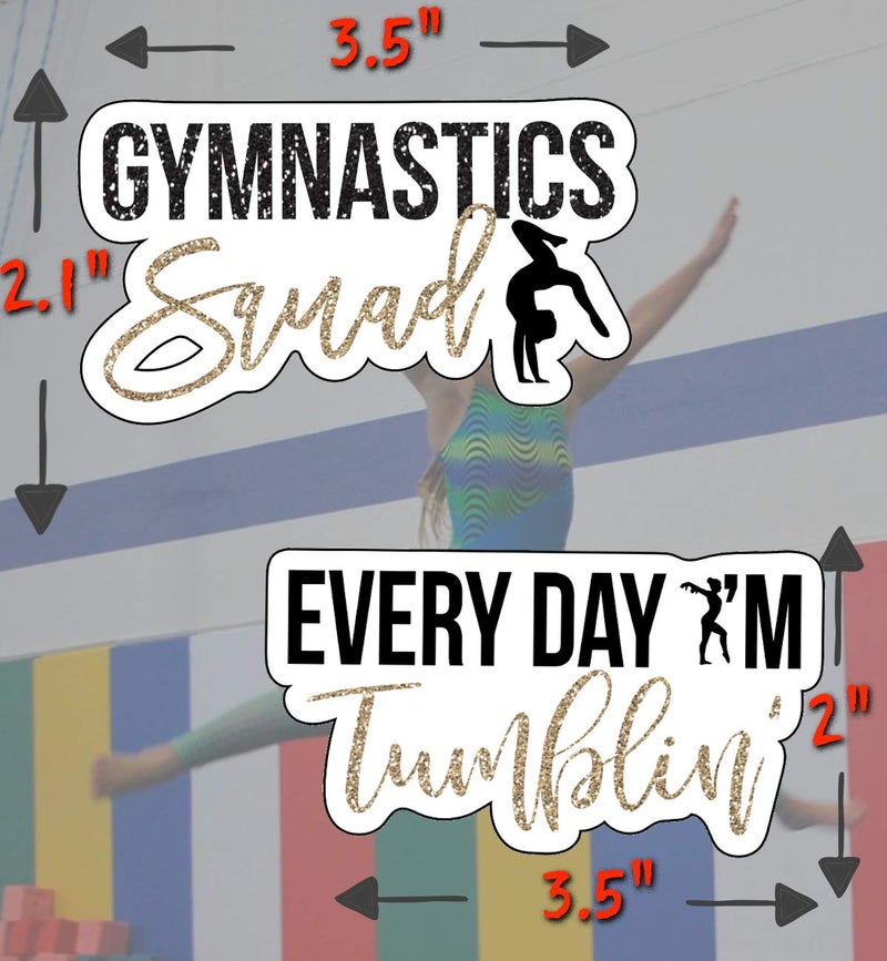 Leann Michael Gymnastics Stickers - Perfect Gymnastics Gifts for Girls, Anywhere You Need Decals, Laptop & Water Bottle Stickers, Waterproof Durable 100% Vinyl - Image 4